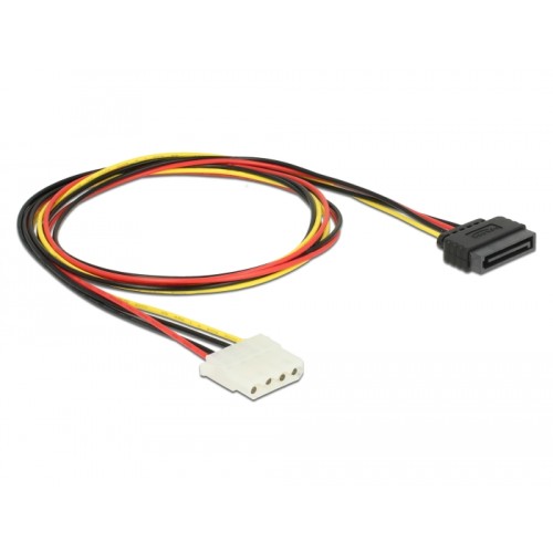 Delock Power Cable SATA 15 pin male > 4 pin female 100 cm
