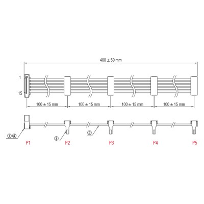Delock Cable Power SATA 15 pin plug > 4 x SATA 15 pin receptacle 40 cm multicolour 2