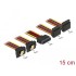 Delock Cable SATA 15 pin power plug with latching function > SATA 15 pin power receptacle 2 x down / 2 x up 15 cm