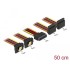Delock Cable SATA 15 pin power plug with latching function > SATA 15 pin power receptacle 2 x down / 2 x up 50 cm