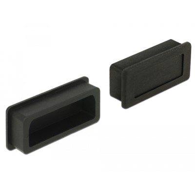 Delock Dust Cover for DVI female 10 pieces black 2
