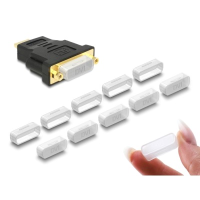 Delock Dust Cover for DVI female 10 pieces transparent