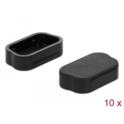 Delock Dust cover for D-Sub 9 / D-Sub VGA-HD 15 male 10 pieces black