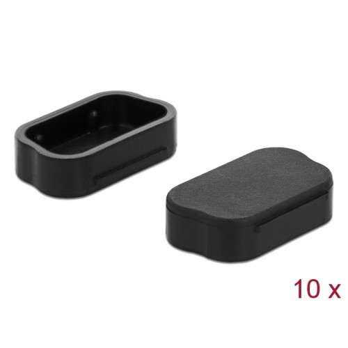 Delock Dust cover for D-Sub 9 / D-Sub 15 male 10 pieces black