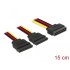 Delock Cable Power SATA 15 pin > 2 x SATA HDD – straight