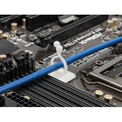 Delock Cable drill with adhesive socket, inner Ø 13.8 mm, natural 10 pieces