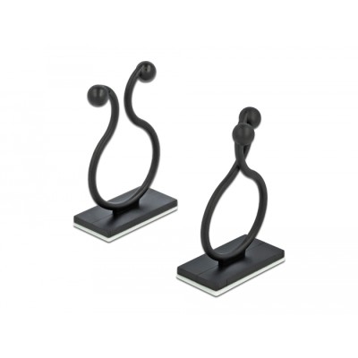 Delock Cable drill with adhesive socket, inner Ø 21.0 mm, black 10 pieces 2