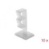 Delock Cable holder with 2 feed-through self-adhesive natural 10 pieces