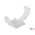 Delock Cable holder with locking clip self-adhesive screwable natural 10 pieces