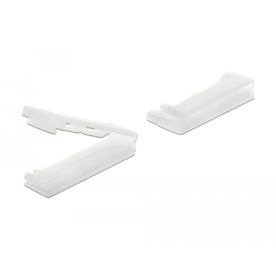 Delock Flat cable holder with locking clip self-adhesive natural 10 pieces 2