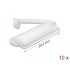 Delock Cable holder with locking clip self-adhesive natural 10 pieces