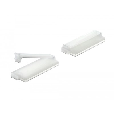 Delock Cable holder with locking clip self-adhesive natural 10 pieces 2