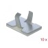 Delock Cable clamp self-adhesive aluminium 10 pieces