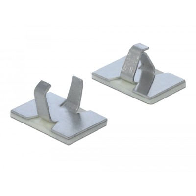 Delock Cable clamp self-adhesive aluminium 10 pieces 2