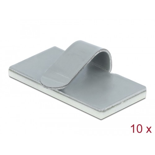 Delock Cable clamp self-adhesive steel 10 pieces