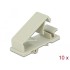 Delock Cable holder with Expansion Anchor grey 10 pieces