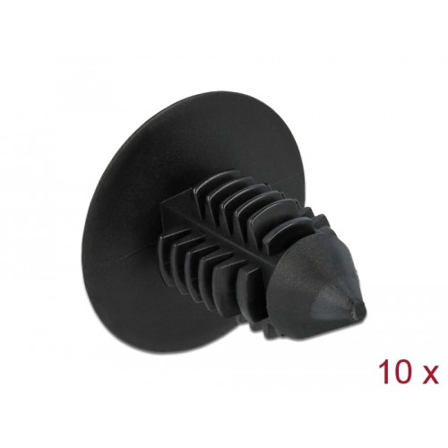 Delock Fir tree clip black 10 pieces