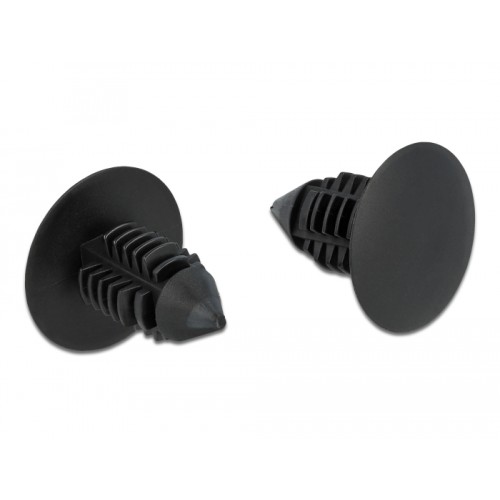 Delock Fir tree clip black 10 pieces