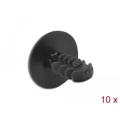Delock Fir tree clip black 10 pieces
