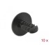 Delock Fir tree clip black 10 pieces