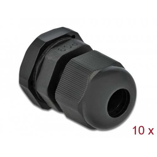 Delock Cable Gland PG9 10 pieces black