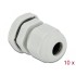 Delock Cable Gland PG9 10 pieces grey