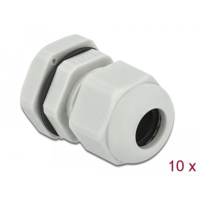 Delock Cable Gland PG11 10 pieces grey