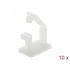 Delock Cable holder with locking clip self-adhesive natural 10 pieces
