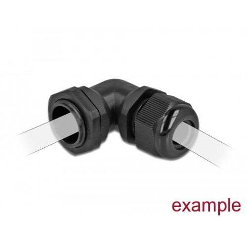 Delock Cable Gland 90° angled PG7 black
