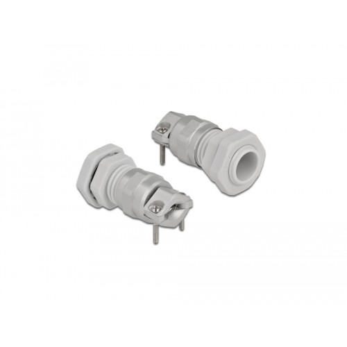 Delock Cable Gland PG9 with strain relief and bending protection grey