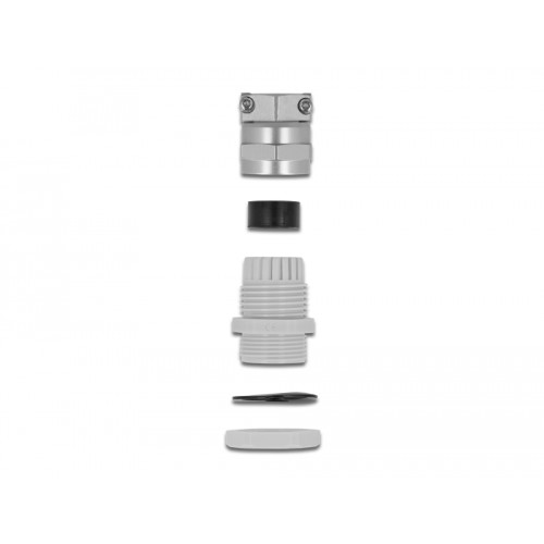 Delock Cable Gland PG9 with strain relief and bending protection grey