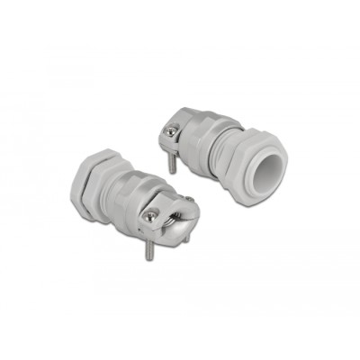 Delock Cable Gland PG11 with strain relief and bending protection grey 2