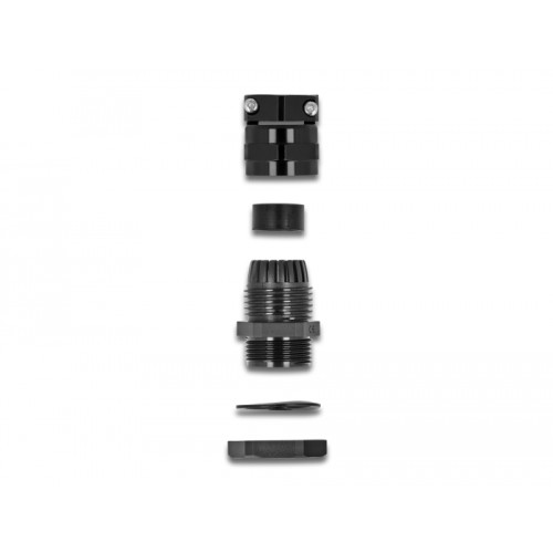 Delock Cable Gland PG13.5 with strain relief and bending protection black