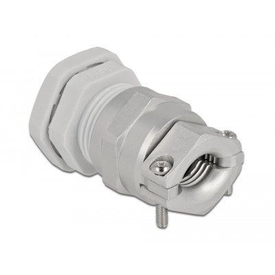 Delock Cable Gland PG16 with strain relief and bending protection grey