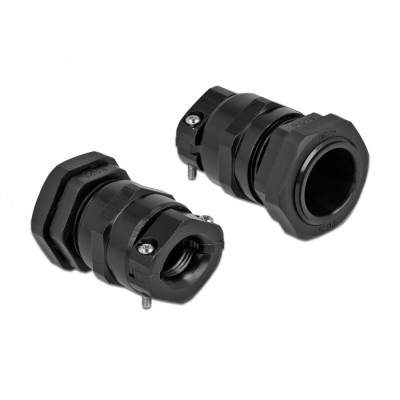 Delock Cable Gland PG21 with strain relief and bending protection black 2