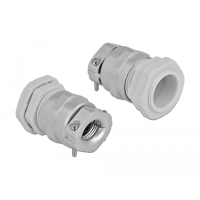 Delock Cable Gland PG21 with strain relief and bending protection grey 2