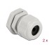 Delock Cable Gland PG13.5 for round cable grey 2 pieces