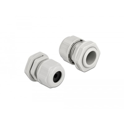 Delock Cable Gland PG13.5 for round cable grey 2 pieces 2