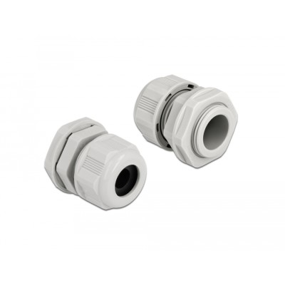 Delock Cable Gland PG16 for round cable grey 2 pieces 2