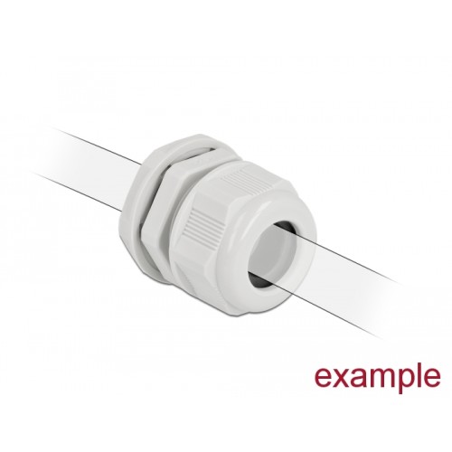 Delock Cable Gland PG16 for round cable grey 2 pieces