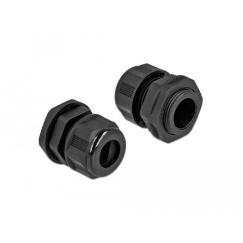 Delock Cable Gland PG16 for flat cable black 2 pieces