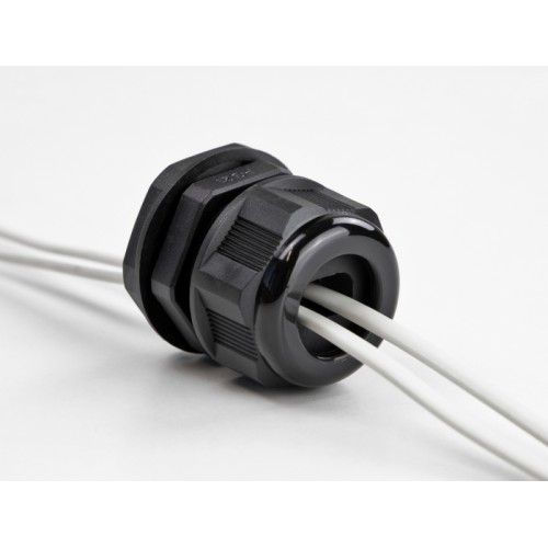 Delock Cable Gland PG16 for flat cable black 2 pieces