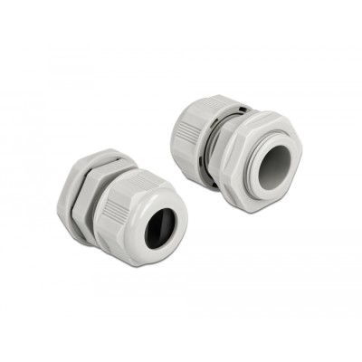 Delock Cable Gland PG16 for flat cable grey 2 pieces 2