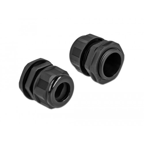 Delock Cable Gland PG21 for flat cable black 2 pieces