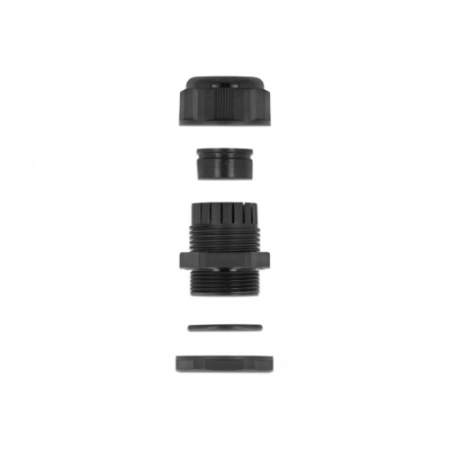 Delock Cable Gland PG21 for flat cable black 2 pieces