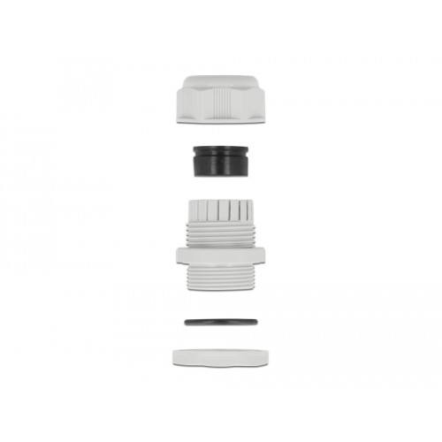 Delock Cable Gland PG21 for flat cable grey 2 pieces
