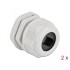Delock Cable Gland PG29 for flat cable grey 2 pieces