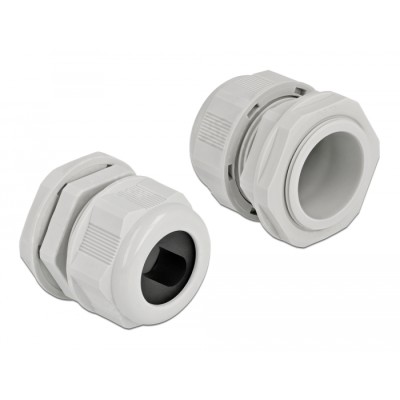 Delock Cable Gland PG29 for flat cable grey 2 pieces 2