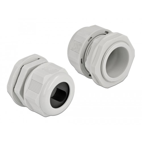 Delock Cable Gland PG29 for flat cable grey 2 pieces