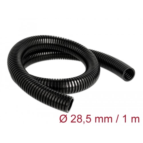 Delock Cable protection sleeve 1 m x 28.5 mm black